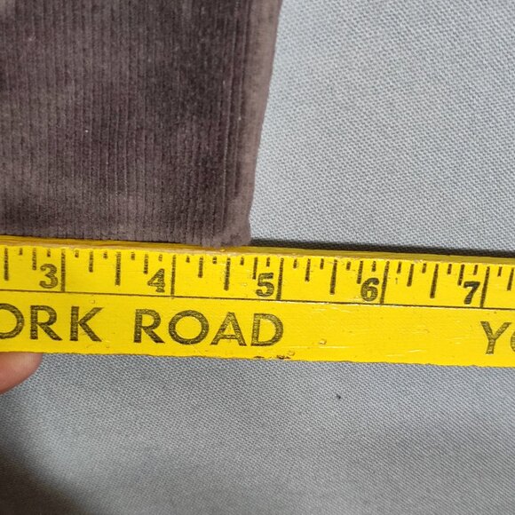 HUE Corduroy Leggings women's size L brown colour stretchy ankle crop - Picture 11 of 11